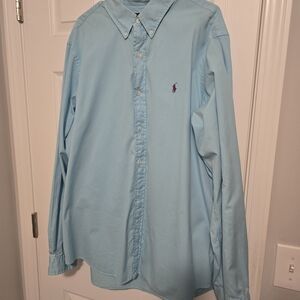 Ralph Lauren Sky Blue Casual Button Down Shirt